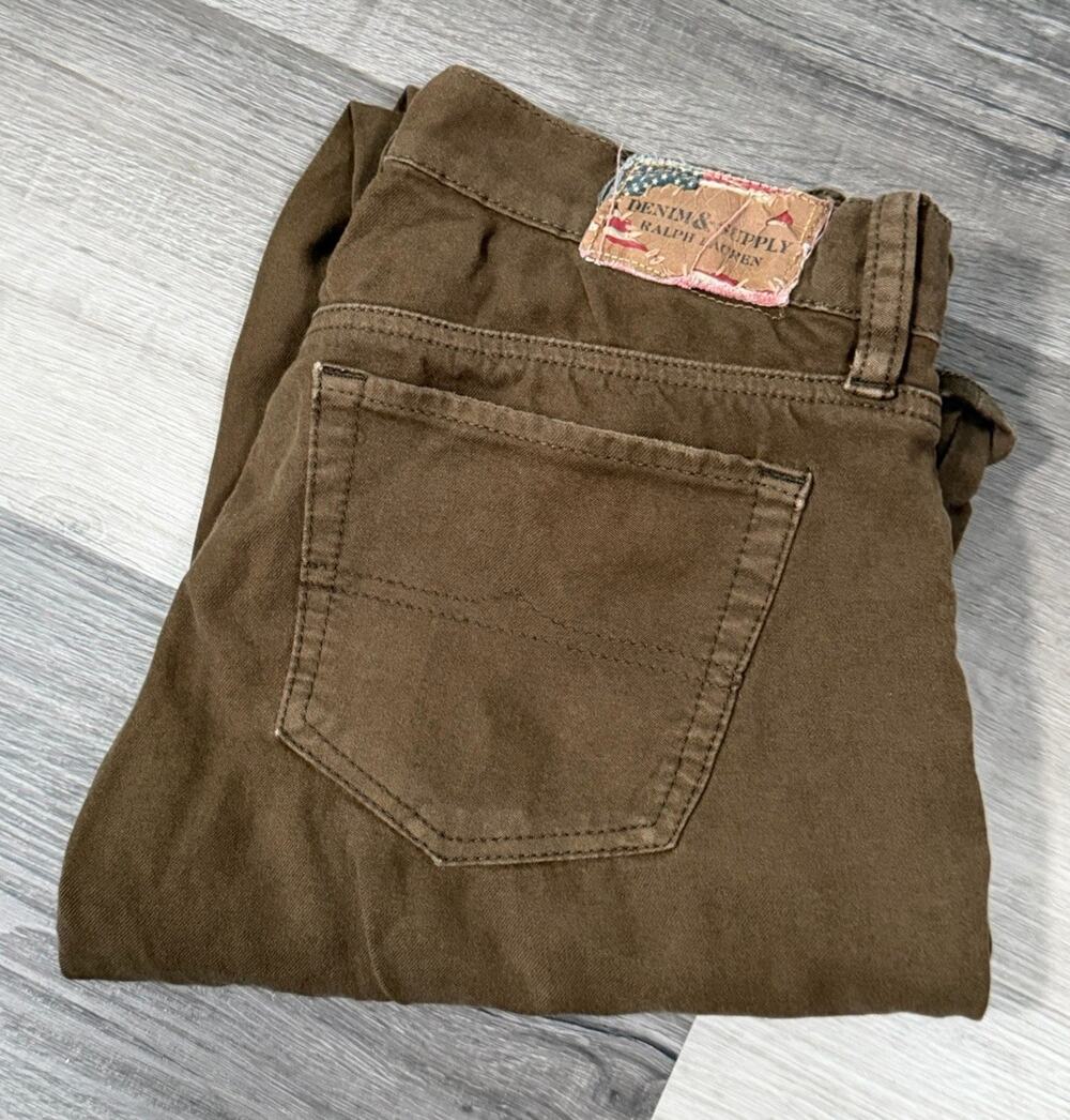 Denim & Supply Ralph Lauren Women’s 28 Olive Brown Skinny Stretch Jeans